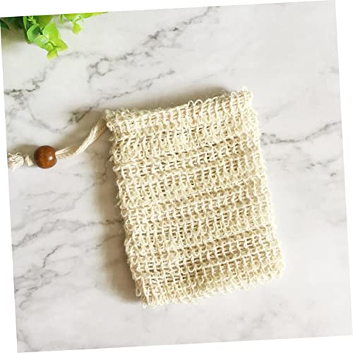 GALPADA 4pcs Cotton Linen Soap Storage Bags Drawstring Foaming Net Pouches for Home and Travel for Facial Cleansing and Bubble Making