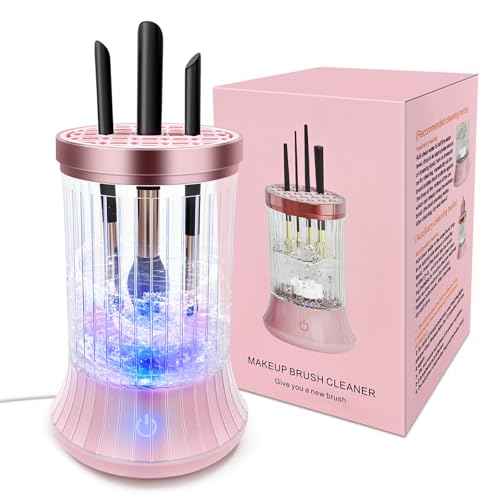 GKZ Electric Brush Cleaner Machine, High Speed Fast Cleaning Plug-in Power Brush Cleaner Ideal for Makeup Brushes & Sponges ? Perfect for Home & Professional Use