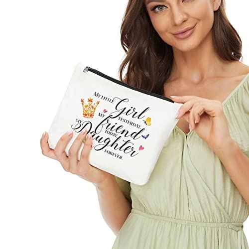 Daughter Gifts, Daughter Gift from Mom on Wedding Day Gifts for Bride Adult Daughter Gifts from Mom Birthday Gifts for Daughter Gifts From Dad- My Little Girl Yesterday Stepdaughter Gifts Makeup Bag