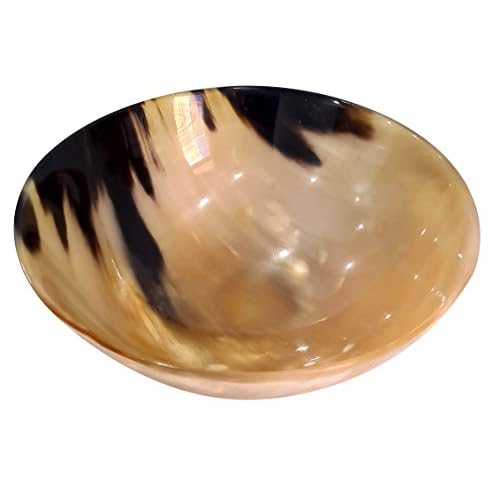 collectiblesBuy Handcrafted Vintage Ox Horn Shave Bowl ? 5" Palm Lathering Shaving Soap Bowl for Men ? Natural Horn, Lightweight, Unique Gift, Home D?cor Accent