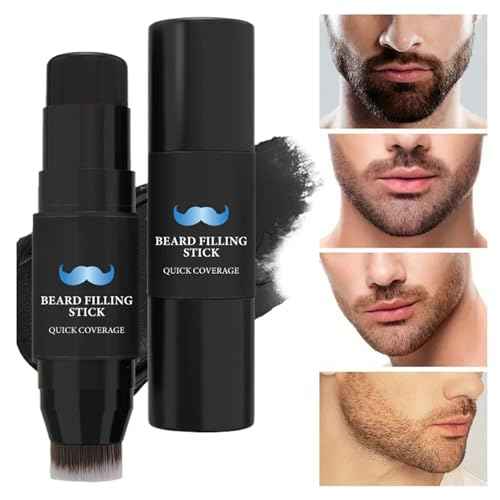 Beard Filler - Waterproof Beard Filling Stick | 7g Filling Stick And Brush | Sweat-Proof Long-lasting Tint, Create Natural Looking Facial Hair For Men, Salon, Boys