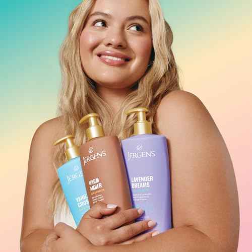 Jergens Shea Fusion Warm Amber Body Lotion, Moisturizer with Shea Butter & Vitamin E, 14 Fl Oz