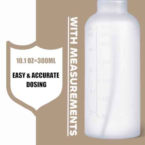 10 oz Spray Bottles, Mist/Stream Adjustable Small Spray Bottle for Hair Cleaning Plants Pet, BPA-free Plastic Water Empty Squirt Bottle with Measurements, 2 Pack
