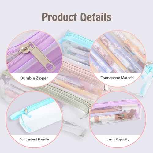 4Pcs Travel Makeup Bag,Toiletry Bag Mesh Portable Clear Cosmetic Bags make up bags Pencil Case Makeup Brush Bag Travel Accessories Storage Bag for Women Home Office