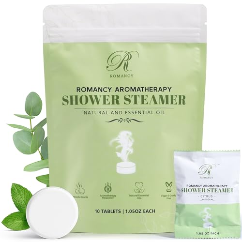 Shower Steamers Aromatherapy Gift Set ? 10 Pack Eucalyptus, Mint & Citrus Shower Bombs for Sinus Relief & Relaxation ? Organic Spa Gift & Self Care Christmas Stocking Stuffer for Women & Men