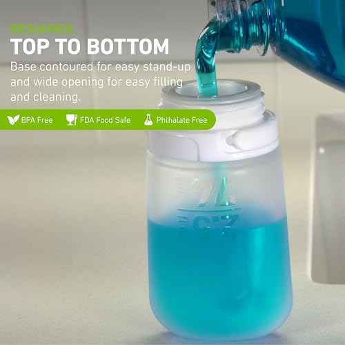 humangear GoToob+ 3-Pack (Small) | Refillable Silicone Travel Bottle | Locking Lid | Food-Safe Material, Clear/Purple/Teal, Small (1.7 fl.oz; 53ml)