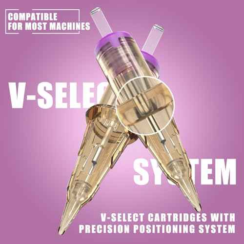 EZ Tattoo Cartridge Needles - 20Pcs #04 (1RL) Permanent Makeup SMP Round Liner 0.16MM Microblading Hair Scalp for Rotary Tattoo Machine Gun - V SELECT