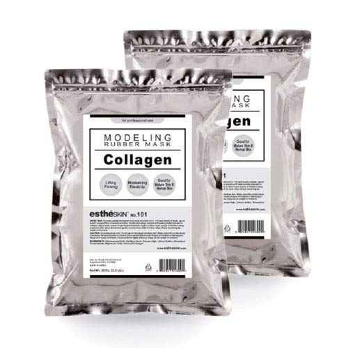 estheSKIN No.101 Collagen Peel Off Type Modeling Rubber Mask for Facial Skin Care Treatment, 35oz (2 pack)