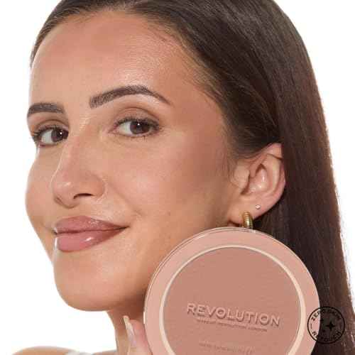 Makeup Revolution Mega Bronzer Powder, Matte Finish, For Light To Deep Skin Tones, Vegan & Cruelty Free, Cool, 0.52 oz/15g