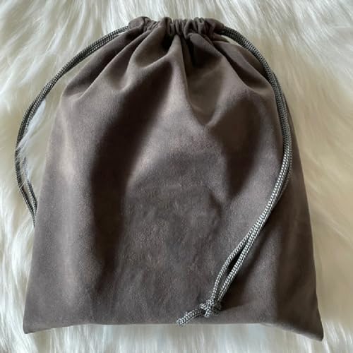 Aestivate 8 Pack Large Velvet Drawstring Pouch, Velvet Bag 8¡¿10 Inch Storage Bag Cosmetics Pouches Dust Bag 8 Pieces(Dark Grey)