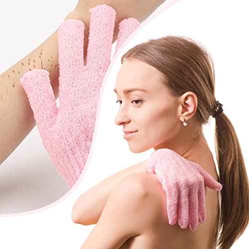 BTYMS 24 Pcs Shower Exfoliating Gloves Hand Exfoliating Glove Body Scrubber Loofah Washing Gloves for Shower, Spa, Massage and Body Scrubs, Dead Skin Cell Remover