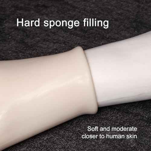 2 MM Professional Silicone Tattoo Practice Arm-Realistic Fake Skin,1:1 Simulation Arm, Store Decoration, for Tattoo Beginners and Artists(WHITE)