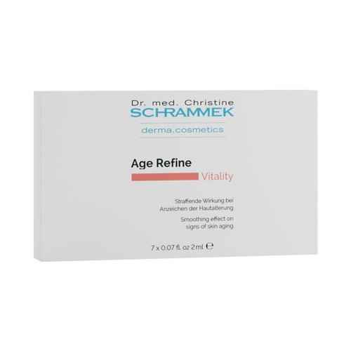 Age Refine Ampoules (7 x 0.07 fl oz) – Anti-Aging Care for Mature & Tired Skin – With Hyaluronic Acid, Silica & Isoflavones – Firms & Smooths – Boosts Vitality – Dr. Schrammek