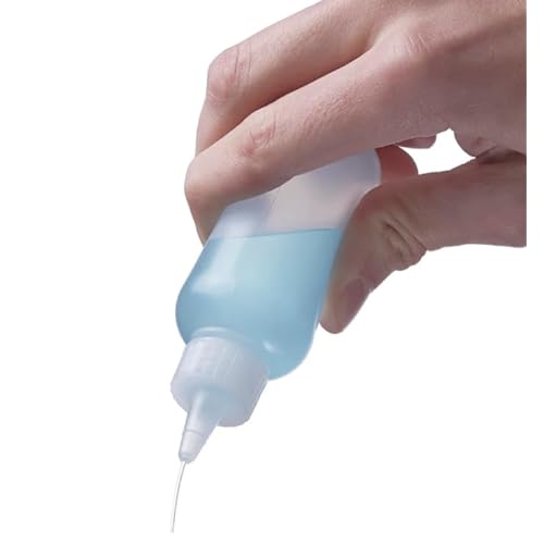 ljdeals 2 oz Plastic Squeeze Bottles with Yorker Caps, for condiments, glues, hair color, craft, sauce and more, Pack of 2, BPA Free, Made in USA