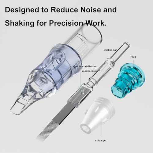 BRONC 50PCS Tattoo Cartridge Needles 1011RL - 11RL #10 Bugpin 0.30mm 11 Round Liner Disposable Tattoo Needles for Rotary Tattoo Machines