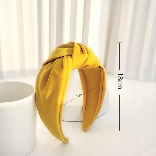 Women Satin Knot Headbands and Cross Knot Hair Bands Fashionable Nonslip Headbands for Women Outdoor Wear