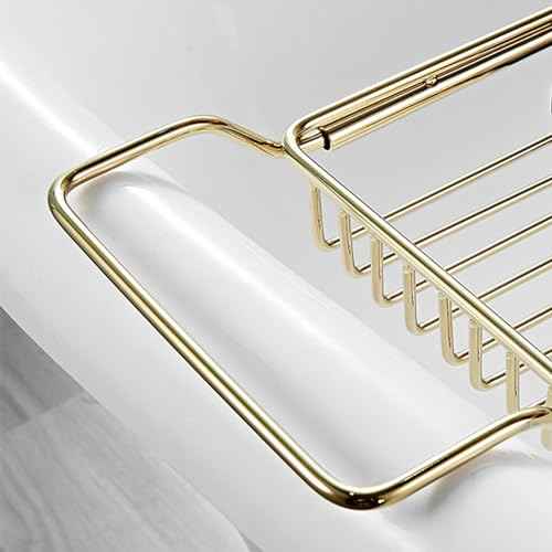 Stainless Steel Bathtub Caddy Tray, Expandable Bath Tub Table, Adjustable Bathroom Tray, Bath Organizer Tub Shelf,Silver,26.8~35.4in