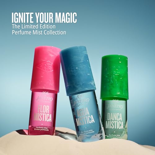 Sol de Janeiro Limited Edition Perfume Mist Travel Size Bundle | Agua, Flor, and Danca Mistica | 3 pc set - 3.0 fl oz/90 ml