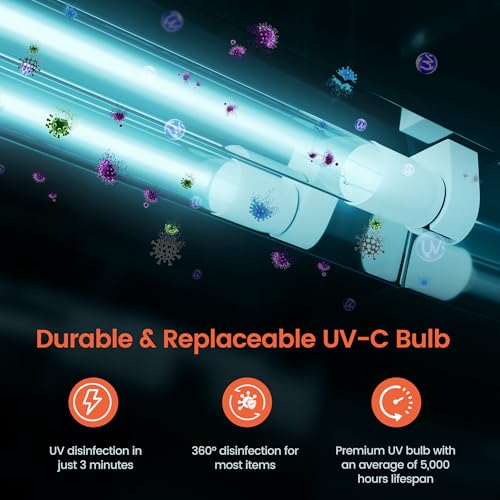 SalonDepot UV Sanitizer Cabinet Professional Disinfection Box 8L Capacity for Salon Tools, Manicure Set, Smartphones and Home Use (Black)