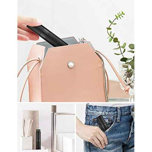 LISAPACK 8ML Atomizer Perfume Spray Bottle for Travel (3 PCS) Empty Cologne Dispenser, Portable Sprayer (Black)