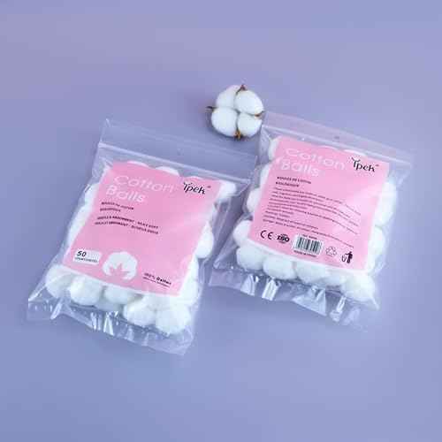 200Pcs White Cotton Balls Pure Natural Cotton Balls for Makeup Removal, Outdoor Traveling