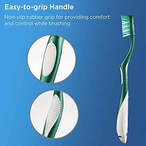 Extra Firm Toothbrushes for Adults, Extra Hard Bristles, 6 Count