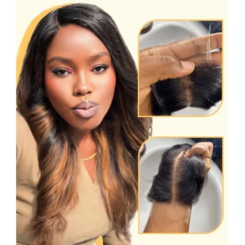 Mlip 2x6 HD Lace Closure Body Wave, 0.10mm Ultra Thin Invisible Swiss Lace, Skinlike Real HD Lace Melt into Skin Perfectly, Pre-plucked Natural Hairline, Raw Indian Human Hair 14 Inches