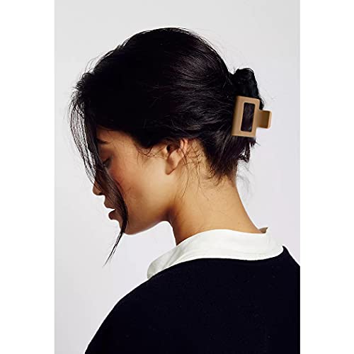 4 PCS Matte Square Hair Claw Clips for Thick Hair - Cute Hair Clips for Women