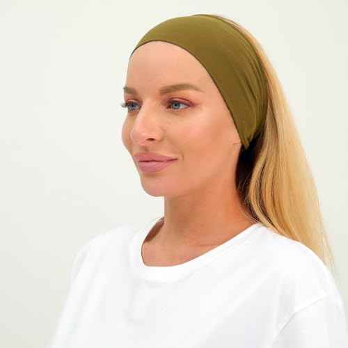 RITOPER Workout Wide Headbands for Women Non Slip, Super Soft Yoga Running Exercise Head Bands, Elastic Sweat Band Hair Bands for Women's Hair, Womens Solid Headband Hair Wrap