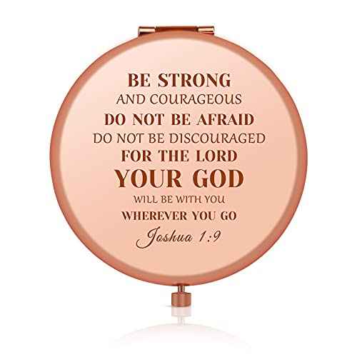 Religious Gift Inspirational Gift for Women Girls Daughter Christian Gifts Bible Verse Baptism Gifts for Goddaughter Compact Pocket Makeup Mirror Graduation Christmas Birthday Gift