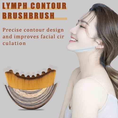 New Lymphatic Contour Face Brush, Lymphatic Drainage Massager for Face, Dry Brushing Face Brush, Chin & Jawline Sculpting, Ergonomically Designed to Fit The Skin Precisely and Relieve Fatigue
