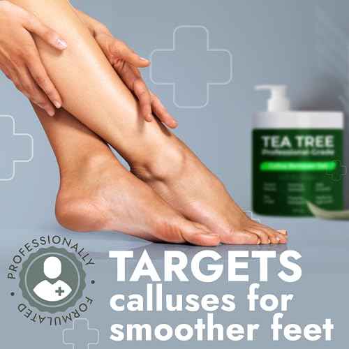 14 Oz Callus Remover Gel+ 3 Free Pumice Stones| Callus Remover For Feet | Tea Tree Professional Grade Foot Exfoliant for Cracked Heels & Dry Feet | Instant Results & Soothing Hydration