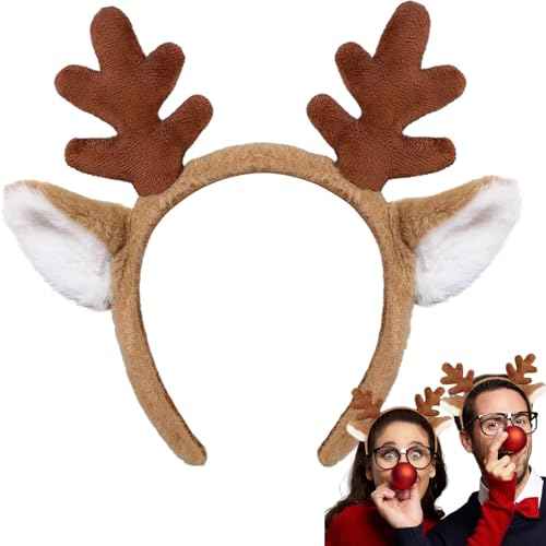 DaliDali Deer Antlers headband, Reindeer Antlers Headband, Christmas Headbands for Women Reindeer Ears, Fashion Hairband for Adult Beauty Makeup Face Washing
