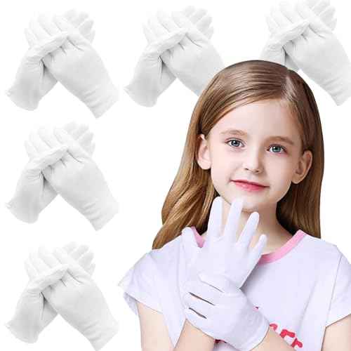 24Pcs White Cotton Gloves for Dry Hands Kids Eczema Gloves Overnight Moisturizing Gloves for Women Cosmetic