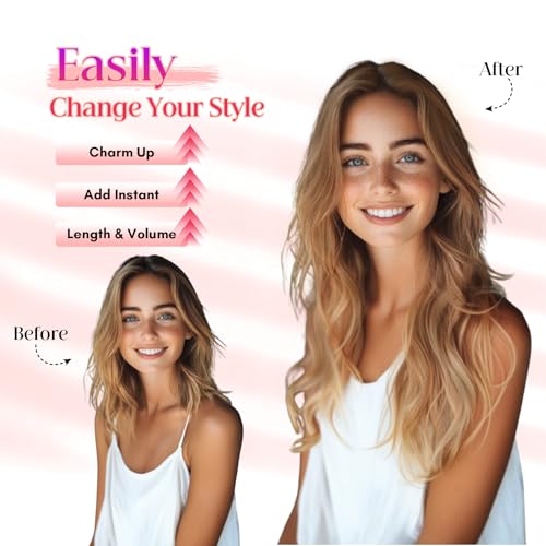 Rich Choices 100% Real Human Halo Hair Extensions for Women Remy Halo Extension Invisible Wire Hairpiece Clip in One Piece Hairpiece Upgrade Adds Weight 100g 20 Inch #6 Light Brown
