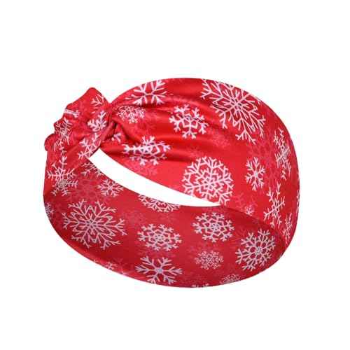 4Pcs Christmas Headbands for Women - Snowflake Santa Snowman Xmas Tree Holiday Hair Bands, Festive Gift Hair Accessories (Plaid)