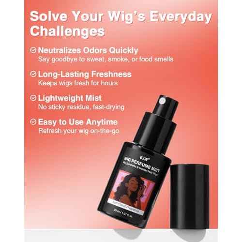 EJW Wig Perfume Mist ? Refreshing Hair Fragrance for Synthetic & Human Hair Wigs ? Odor Neutralizing, Softening & Shine-Enhancing ? 3.38 fl. oz
