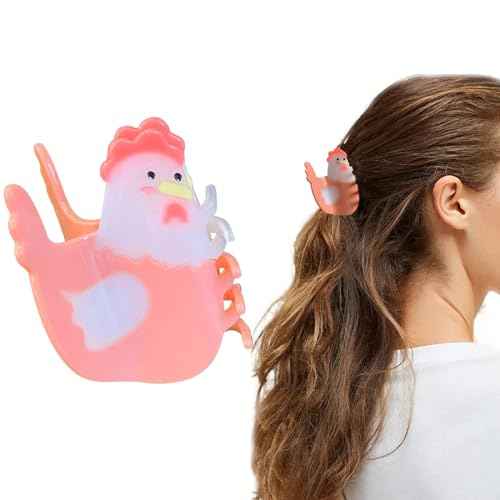Chicken Claw Hair Clip, Korean Super Cute Animal Hair Clip Acetate Acid Anti-Slip Design Cartoon Barrettes 2024 New Interesting Big Hairpin for Women Girs Hair Accessories £¨1 PCS-Chicken£©