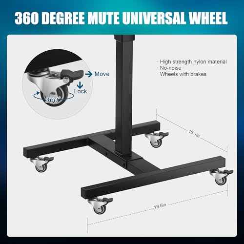 POARMEEY Stainless Steel Tattoo Tray with Wheels Trolley Adjustable Height Tattoo Workstation Rolling Tray for Studio Salon & Spa