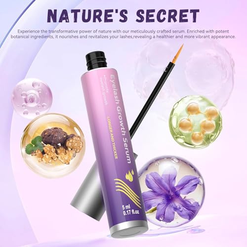 Lash Serum: Eyelash Growth Serum Gentle Natural Vegan Enhancing Treatment Nourishing Conditioning Formula for Longer Thicker Fuller Natural Lashes -5ml