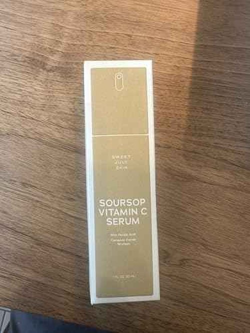 SWEET JULY SKIN Soursop Vitamin C Serum - Soursop, Ferulic Acid & Green Tea, Daily Face Serum for All Skin Types, Hydrating, Firming, Improves Dullness, Clean & Fragrance Free 1 Fl. oz