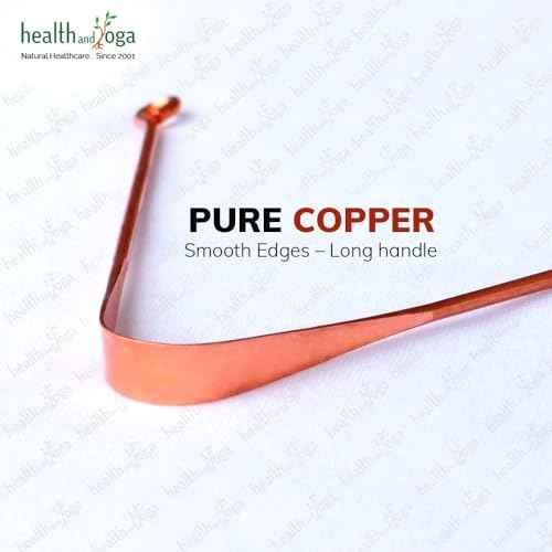 HealthAndYoga¢â qSwipe Lite Copper Tongue Cleaners (Pack of 12) ? Prevents Bad breath, Improves taste- Flexible, Curved ends provide good grip ? Complete Oral Care/Hygiene for Travel/Office/Home