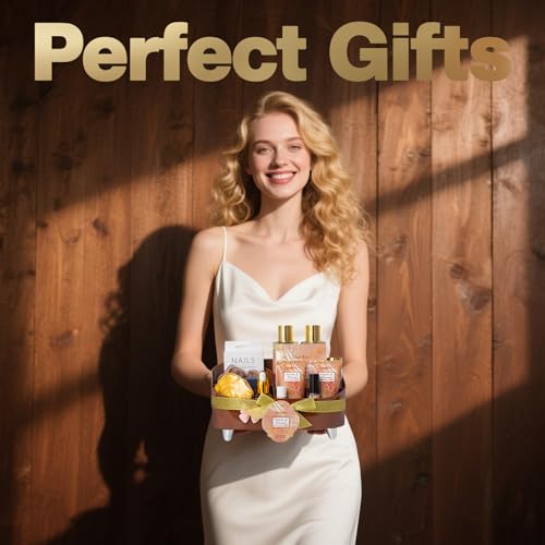 Luxury Gifts for Women, 16 Pcs Spa Gifts for Woman of Coconut Vanilla Scents Skin Care Kit, Facial Kit with Face Day Cream, Night Cream, Skincare Set, Christmas Gifts for Women in Makeup Storage Box
