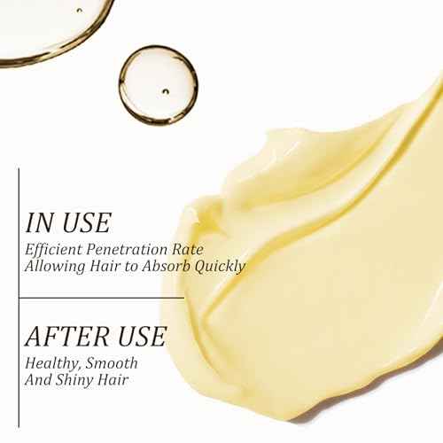 Tgideas Hydrating Collagen Hair Mask for Dry Damaged Hair-Deep Repair Conditioning Treatment Hair Smooth Masque for All Hair Types 8.45 Oz