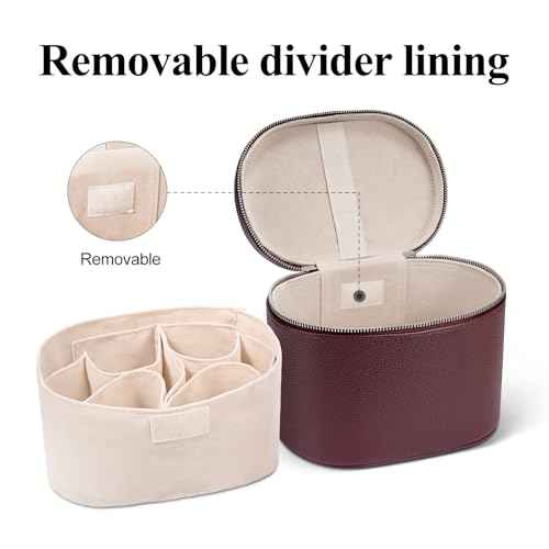 Makeup Bag, Travel Make up Case with Compartments and Handle, Portable Cosmetic Organizer Bags,Toiletry Bag for Women