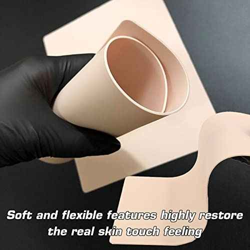 5Pcs Blank Tattoo Skin Practice - Narkysus 7.5"x5.5" Double Sides Tattoo Fake Skin Microblading Skin Practice Tattoo Skin Pads for Beginners Tattoo Artists