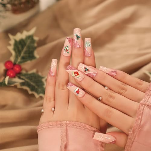 30 Pieces 3D Christmas Nail Charms for Women Girls Nails Salon Decor Christmas Tree Bells Hat Nail Christmas Charms for Acrylic Nails Jewelrys Gems for Nails Accessories Craft Decorations