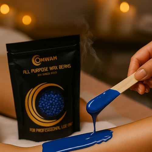 OMWAH Hard Wax Beads for Hair Removal, Brazilian Wax Beads, Natural Beeswax for all Skin type- Bikini, Face, Body & Armpits, Professional & Home Use, All-Purpose Wax Beans, Sea Breeze Scent, 1lb Bag