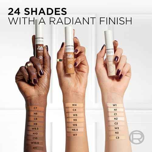 L'Oreal Paris True Match Radiant Serum Concealer, Brightening Under Eye Concealer Make Up with 1.5% Hyaluronic Acid and Caffeine, N3, 0.33 Oz