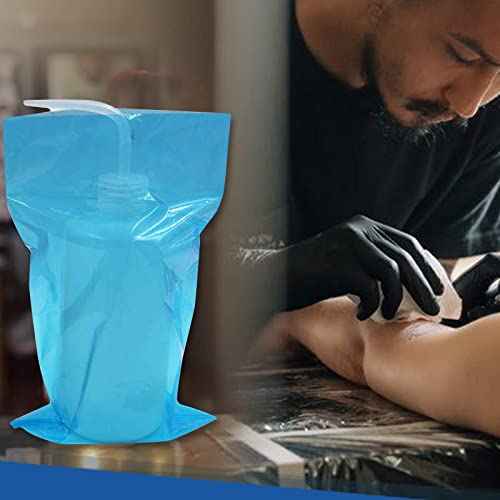 Wash Bottle Bags 250pcs Tattoo Wash Bottle Covers Blue Squeeze Bottles Sleeves Bag Cleaning Tattoo Bottles Bags for Tattoos Supplies Tattoos Kits